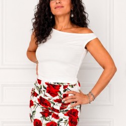 Top Maglietta Asimmetrica Option 129 RossaSpina 1 Wear & More SRL
