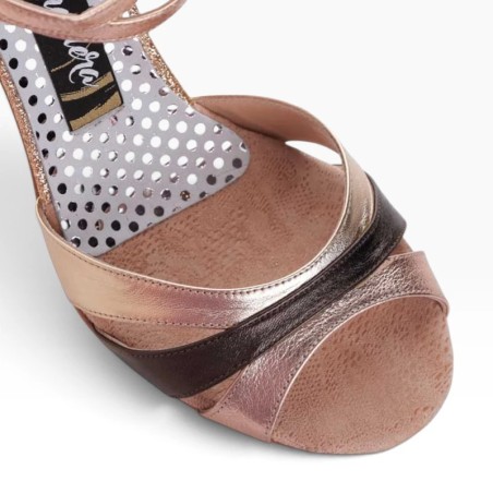GINEVRA RAME LAMINATO LARGE SOLE Heel  7 cm BOOKING SHOES Tango Shoes – Tangolera Shoes | WearAndMore