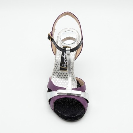 Scarpe da Tango GINEVRA ARGENTO NERO / VIOLA Tacco 9 cm – Tangolera Shoes | WearAndMore