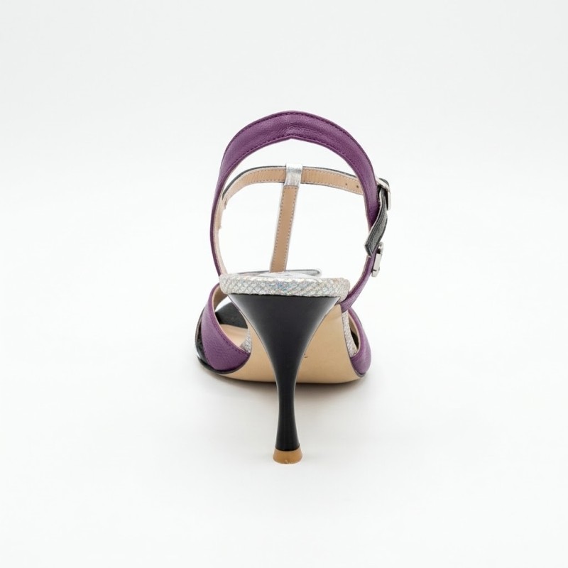 GINEVRA ARGENTO NERO / VIOLA Heel 9 cm Tango Shoes – Tangolera Shoes | WearAndMore