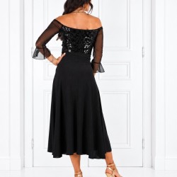 Abito Mariana Bis con Gonna colore Nera Lurex Option 25 RossaSpina 4 - WEAR & MORE