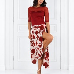 Completo Gonna Pareo Option 51 + Top Maglietta Cuore Option 141 |RossaSpina