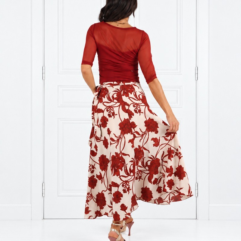 Completo Gonna Pareo Option 51 + Top Maglietta Cuore Option 141 |RossaSpina