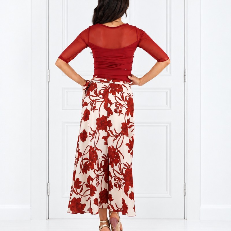 Completo Gonna Pareo Option 51 + Top Maglietta Cuore Option 141 |RossaSpina