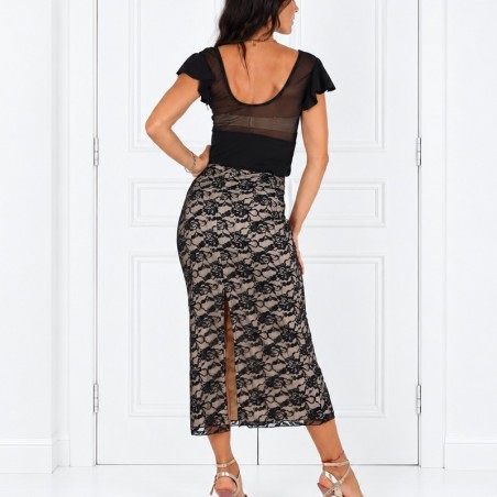 Completo Tubino Midi Pizzo Option 9 + Top Sunny Option 16 |Rossa Spina