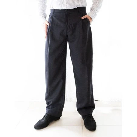 Men's Trousers Mod. Brad 01 Option 9 Pinstripe Dark Blue