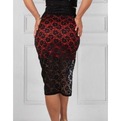 Skirt Tubino Vita Alta Pizzo Option 80