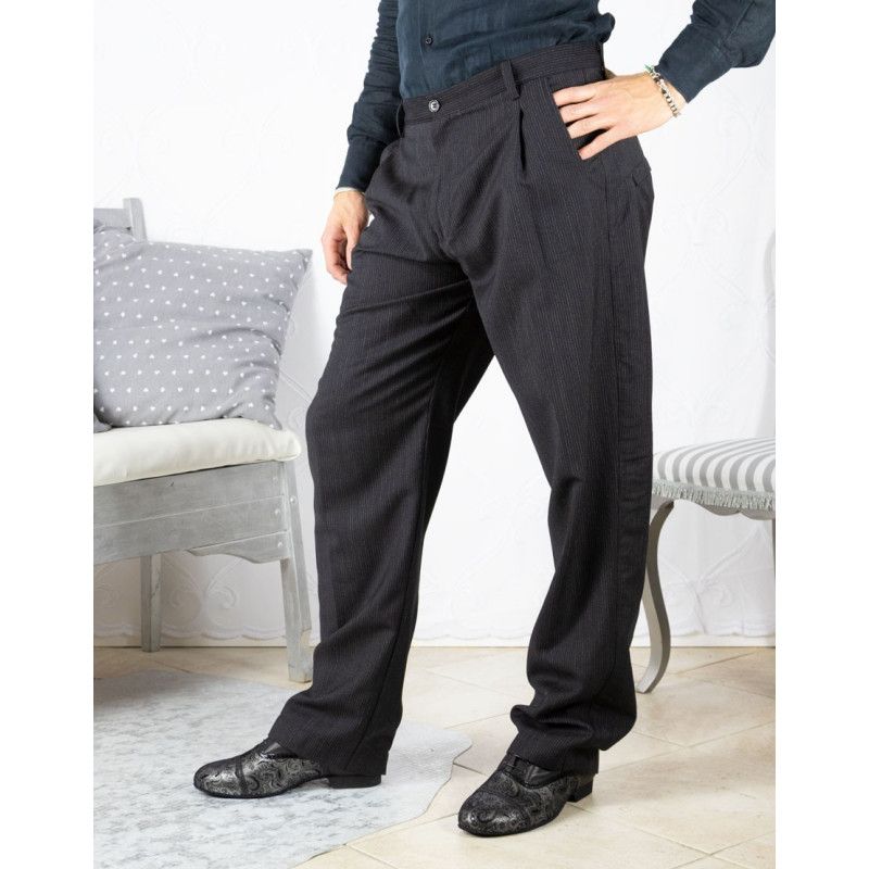 Trousers Brad 01 Option 3 Black Pinstripe color