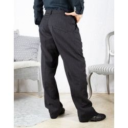 Trousers Brad 01 Option 3 Black Pinstripe color
