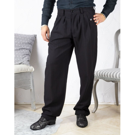 Pantalone da uomo Mod. Tom 04 Option 4 Colore Nero Gessato