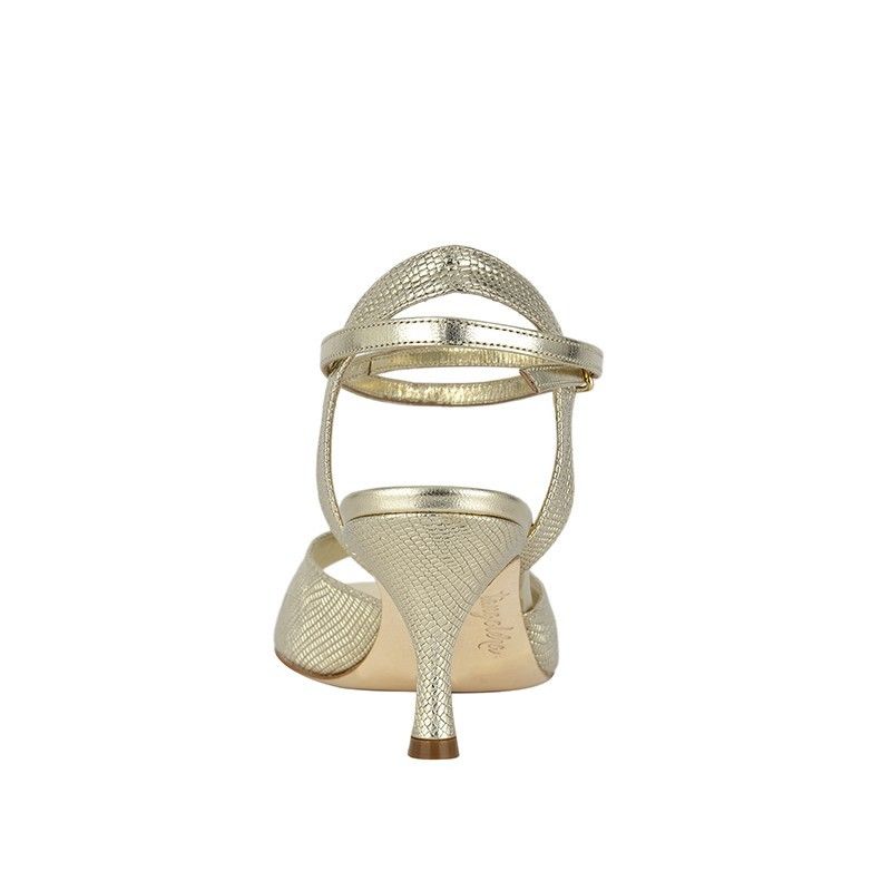 ANITA PLATINO LUCERTOLINA CL Tacco 6 cm