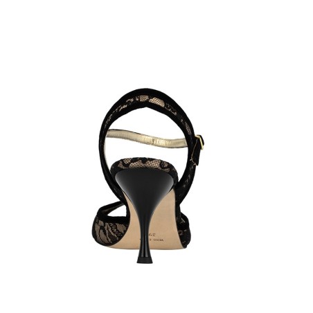 ANITA PIZZO NERO NUDO Tacco 7 cm