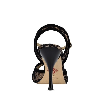 ANITA PIZZO NERO NUDO Tacco 9 cm
