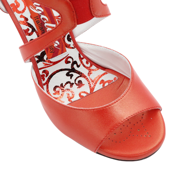 FLORA ROSSO Heel 7 cm
