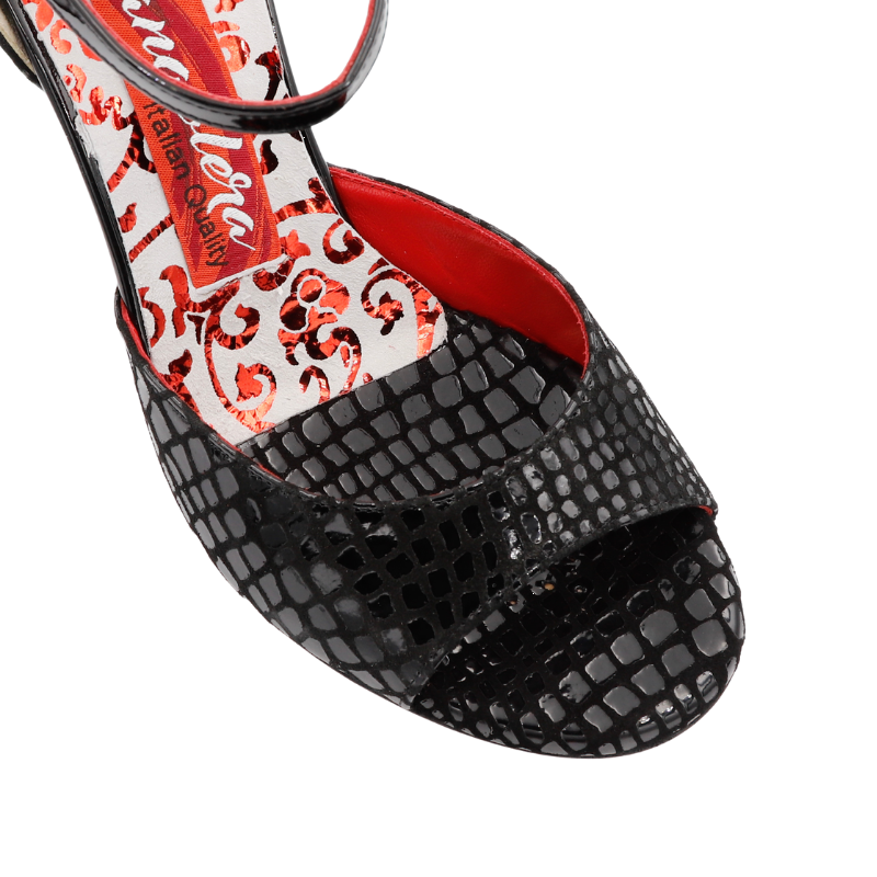 TILDE NERO PITONE Heel 7 cm