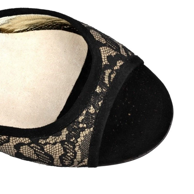 ANITA PIZZO NERO NUDO Tacco 6 cm