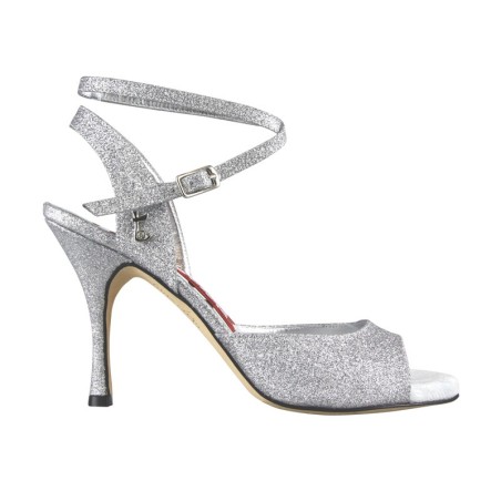 DIANA ARGENTO GLITTERINO Tacco 9 cm