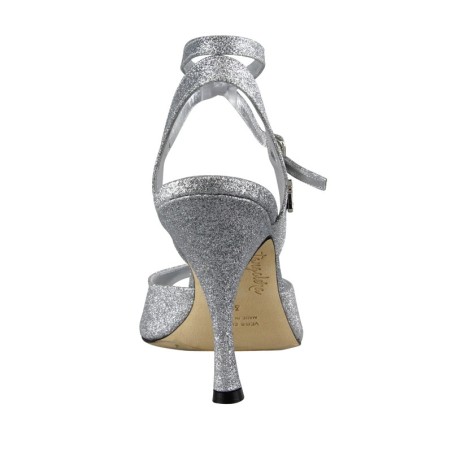 DIANA ARGENTO GLITTERINO Tacco 9 cm