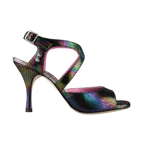 FLORA PITONCINO MULTICOLOR Tacco 8 cm