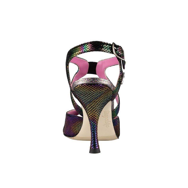 FLORA PITONCINO MULTICOLOR Tacco 8 cm