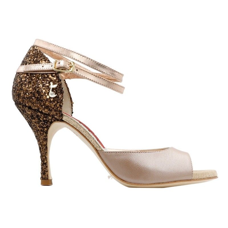 CLIO BRONZO GLITTIER CL Heel 8 cm