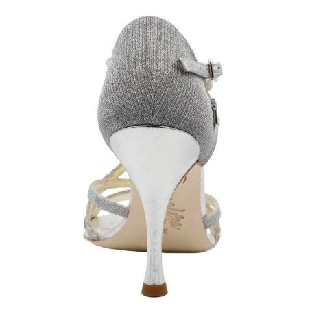 SOFIA ARGENTO TESSUTO Tacco 9 cm SCARPE IN PRENOTAZIONE