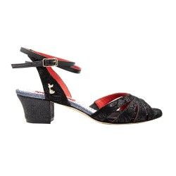 NOEMI NERO STAMPATO Heel 4 cm Tangolera 1 - WEAR & MORE 