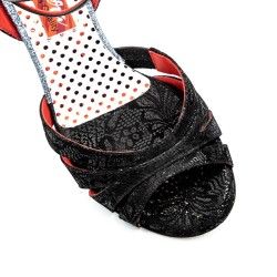 NOEMI NERO STAMPATO Heel 4 cm Tangolera 3 - WEAR & MORE 