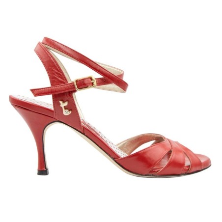 GINEVRA ROSSO NAPPA CL Tacco 8 cm