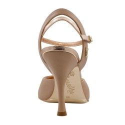 IRIS BEIGE Heel 7 cm Narrow Feet Tangolera 3 - WEAR & MORE 