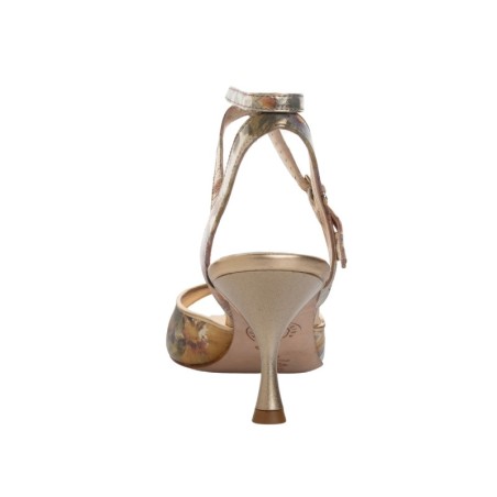 ANITA PLATINO FLOWER Tacco 6 cm