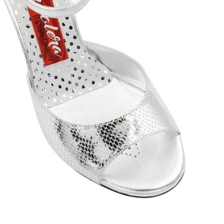 CLIO ARGENTO PITONE Tacco 9 cm Tangolera 2 - WEAR & MORE 