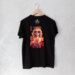 T-Shirt uomo nera Regina di Cuori