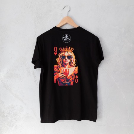 T-Shirt uomo nera Regina di Cuori