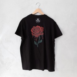 T-Shirt uomo nera Rosa Rossa