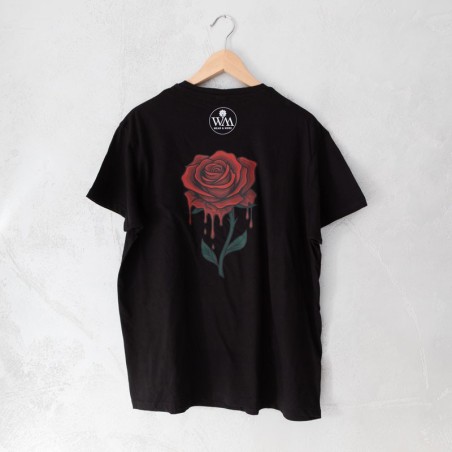 T-Shirt uomo nera Rosa Rossa