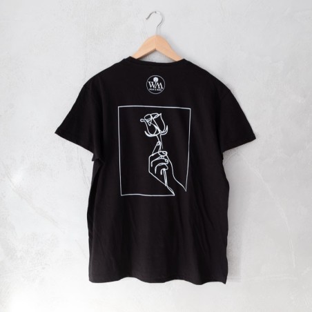 T-Shirt uomo nera Rosa Bianca