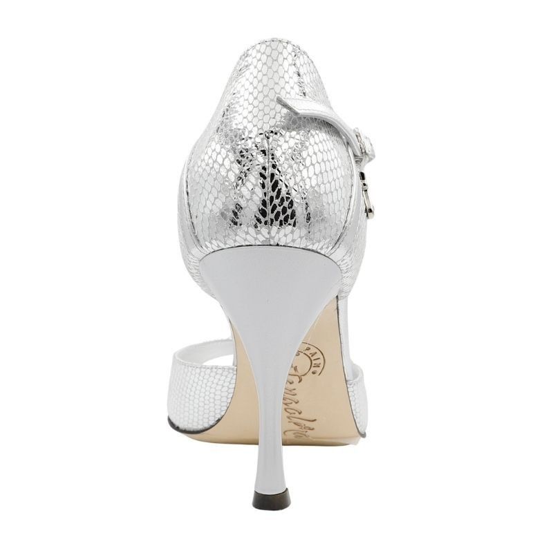 CLIO ARGENTO PITONE Heel 9 cm BOOKING SHOES