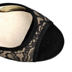 ANITA PIZZO NERO NUDO Tacco 7 cm SCARPE IN PRENOTAZIONE