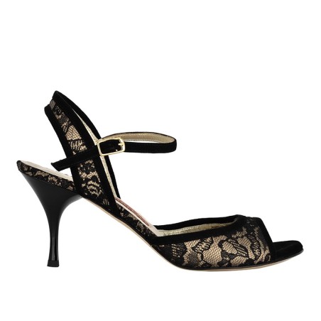 ANITA PIZZO NERO NUDO Tacco 7 cm SCARPE IN PRENOTAZIONE