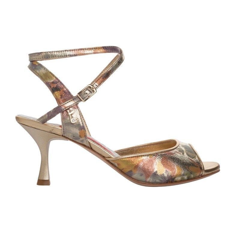 ANITA PLATINO FLOWER Heel 6 cm BOOKING SHOES