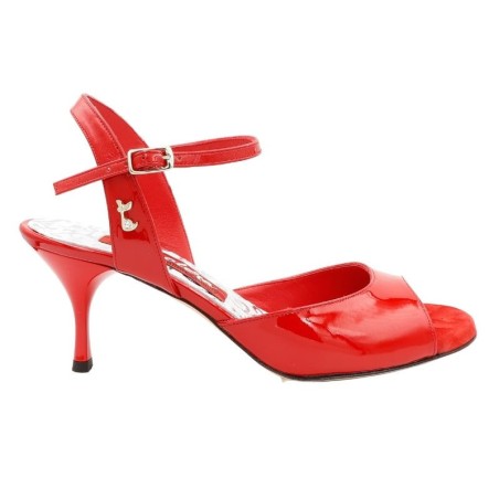 Scarpa da tango donna in Vernice rossa  | Tangolera Shoes