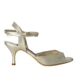 ANITA PLATINO LUCERTOLINA CL Heel 6 cm BOOKING SHOES