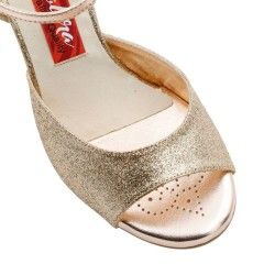 IRIS RAME GLITTER ROSA Tacco 7 cm SCARPE IN PRENOTAZIONE