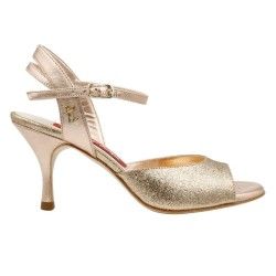 IRIS RAME GLITTER ROSA Tacco 7 cm SCARPE IN PRENOTAZIONE