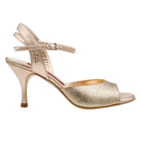 IRIS RAME GLITTER ROSA Heel 7 cm BOOKING SHOES