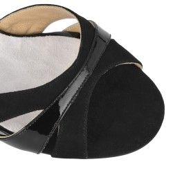 ALBA NERO CAMOSCIO VERNICE Tacco 6 cm SCARPE IN PRENOTAZIONE