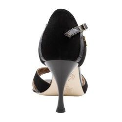 Alba Nero Camoscio Vernice Heel 7 cm BOOKING SHOES