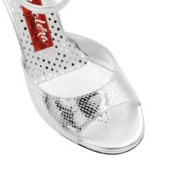 CLIO ARGENTO PITONE Tacco 7 cm SCARPE IN PRENOTAZIONE