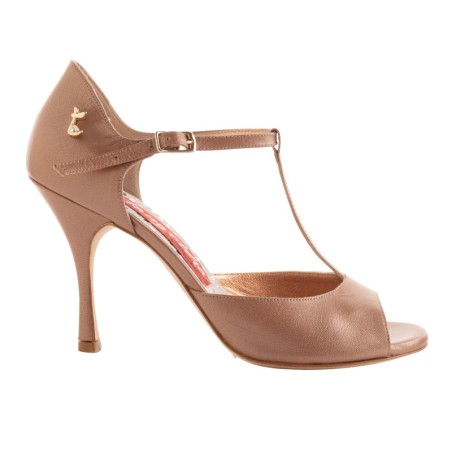 CLIO RAME PERLATO Heel 9 cm BOOKING SHOES